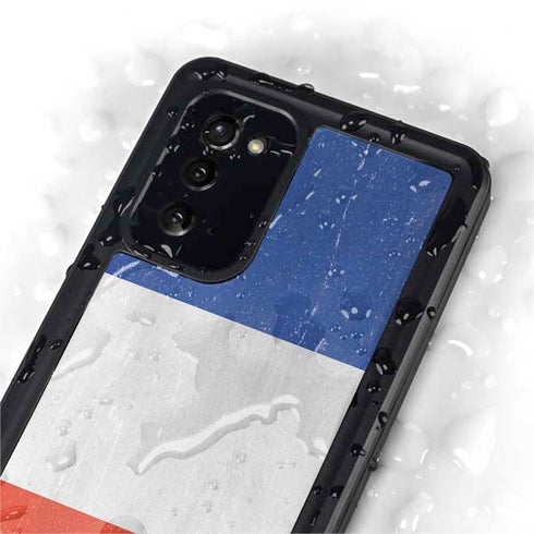 French Flag Distressed Galaxy Note20 5G Waterproof Case